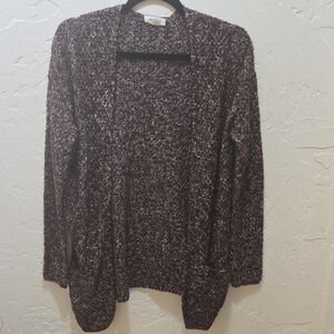 Garage Burgundy Marled Cardigan